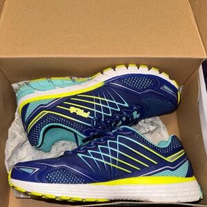 Fila Steel Strike 5 Energized Women’s Tennis Shoe size 9.5 Royal Blue & Yellow